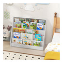5 Tier Kids Bookshelf With Anti Toppling Devices For Kids Room White
