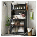 5 Tier Kitchen Bakers Rack Multifunctional Microwave Stand Black