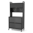 5 Tier Kitchen Bakers Rack Multifunctional Microwave Stand Black