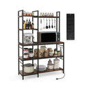 5 Tier Large Kitchen Utility Microwave Stand With Power Outlet