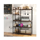 5 Tier Large Kitchen Utility Microwave Stand With Power Outlet
