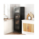 5 Tier Metal Storage Cabinet With Semi Transparent Door