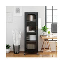 5 Tier Metal Storage Cabinet With Semi Transparent Door