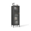 5 Tier Metal Storage Cabinet With Semi Transparent Door