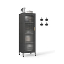 5 Tier Metal Storage Cabinet With Semi Transparent Door