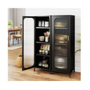 5 Tier Metal Storage Cabinet With Semi Transparent Door