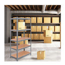5 Tier Storage Shelves With Freestanding Shelving Unit For Garage Grey