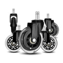 5X 3 Inch Office Chair Rollerblade Style Casters Wheels