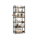 6 Tier Storage Rack With 4 Hooks And Open Display Shelves