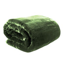 600Gsm Double Sided Queen Size Faux Mink Blanket Green