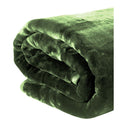 600Gsm Double Sided Queen Size Faux Mink Blanket Green