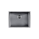 Stainless Steel Kitchen Laundry Sink 600Mm Single Bowl Deep Gunmetal