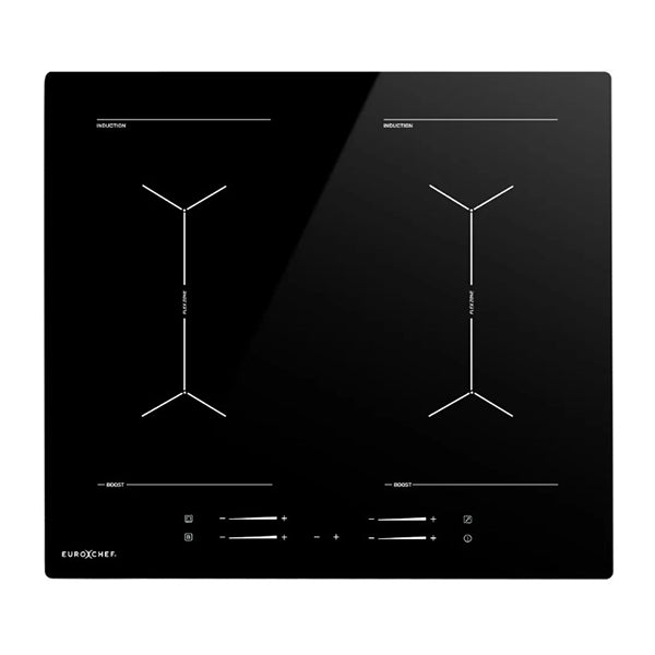 60Cm 4 Zone Induction Cooktop 7200W Electric Dual Link Bridged Hobs