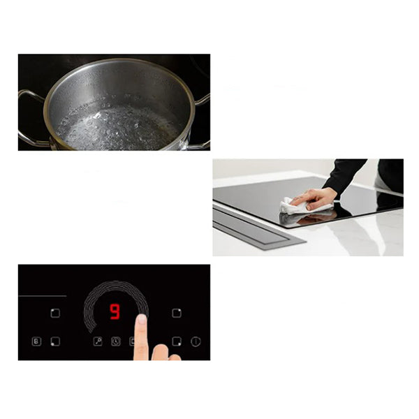 60Cm 4 Zone Induction Cooktop 7200W Electric Flexzone Function Touch