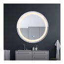 60Cm Bathroom Round Anti Fog Wall Makeup Touch Led Light Bluetooth