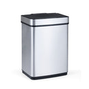 60L Automatic Touchless Waste Bin With Dual Compartments Silver