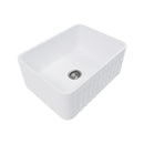 610X457Mm Gloss White Farmhouse Reversible Front Kitchen Butler Sink