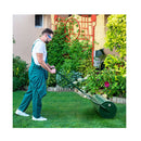 63L Metal Lawn Roller With Detachable Gripping Handle For Garden Green