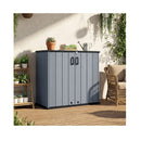 665 L Outdoor Storage Shed With Lockable Door And Waterproof Grey