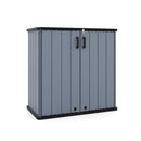 665 L Outdoor Storage Shed With Lockable Door And Waterproof Grey