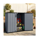665 L Outdoor Storage Shed With Lockable Door And Waterproof Grey