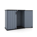 665 L Outdoor Storage Shed With Lockable Door And Waterproof Grey