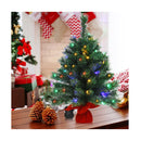 66Cm Pre Lit Tabletop Christmas Tree With 8 Flash Modes For Home Party