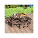 6 To 8 Person Round Picnic Table Set