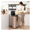 68L Step Trash Can Stainless Steel Airtight Garbage Bin