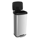 68L Step Trash Can Stainless Steel Airtight Garbage Bin
