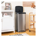 68L Step Trash Can Stainless Steel Airtight Garbage Bin