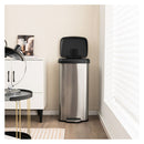 68L Step Trash Can Stainless Steel Airtight Garbage Bin