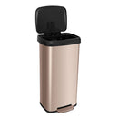 68L Step Trash Can Stainless Steel Airtight Garbage Bin