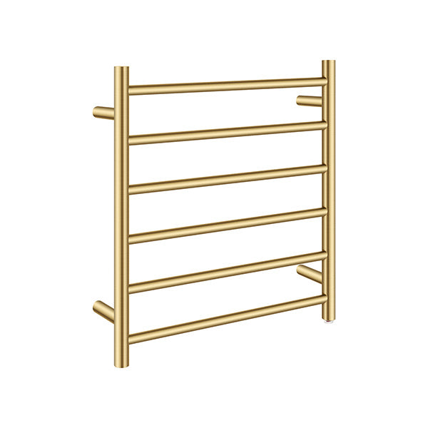 6 Bars Electric Heated Towel Rack Round 620X600Mm Stainless Steel