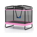 6 Ft Kids Trampoline With Swing And Horizontal Bar Pink