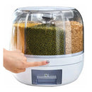 6 Grid Rotating Food Grain Dispenser Large Compartment Storage