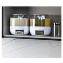 6 Grid Rotating Food Grain Dispenser Large Compartment Storage