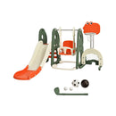 6 In 1 Climber Slide Playset With Basketball Hoop For Kids