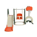 6 In 1 Climber Slide Playset With Basketball Hoop For Kids