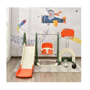 6 In 1 Climber Slide Playset With Basketball Hoop For Kids
