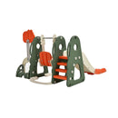 6 In 1 Climber Slide Playset With Basketball Hoop For Kids