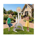 6 In 1 Toddler Basketball Hoop With 8 Adjustable Height Grey