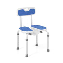 6 Level Height Adjustable U Shaped Shower Chair With Back For Elderly