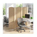 6 Panel Folding Room Divider Privacy Screen With Hand Woven Texture