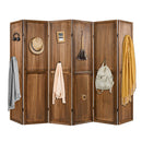 6 Panel Pegboard Display With 360 Degrees Metal Hinges And Wood Frame