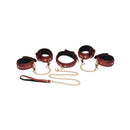 6 Pc Bondage Set Burgundy