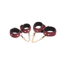 6 Pc Velvet Bondage Set Burgundy