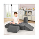 6 Piece Baby Climbing Blocks Kids Indoor Soft Play Structure Grey