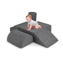 6 Piece Baby Climbing Blocks Kids Indoor Soft Play Structure Grey