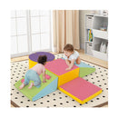 6 Piece Foam Climbing Blocks With Hook And Loop Fasteners Multicolour